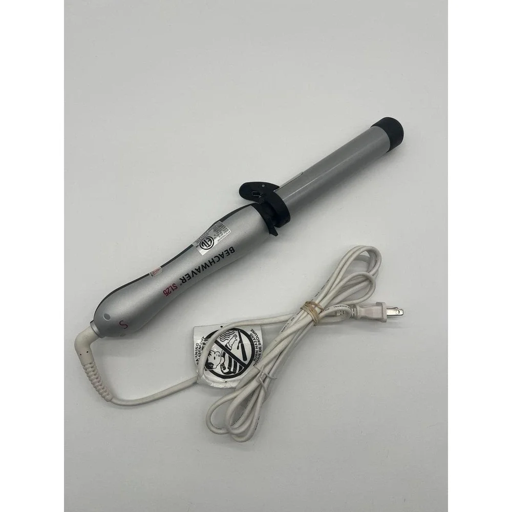 Beachwaver S1.25 Rotating Curling Iron Black Silver VGUC